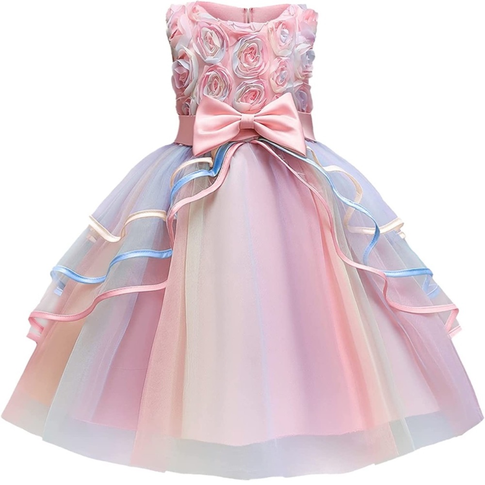 Little girl rainbow dress